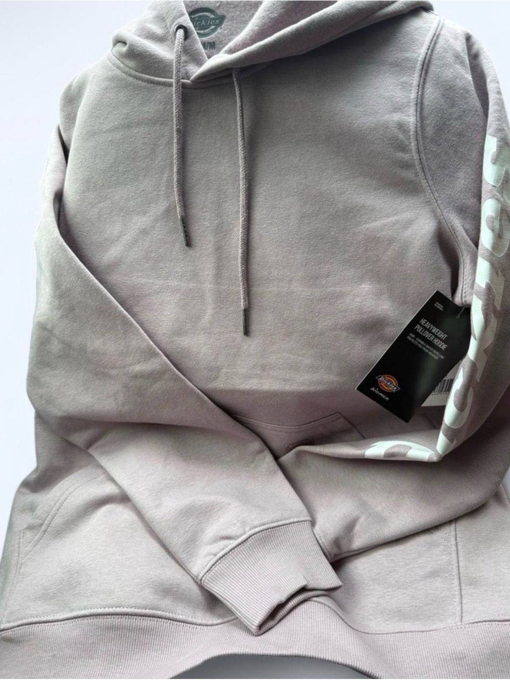 NWT Dickies Women's Lavender Pullover Hoodie with Sleeve Logo